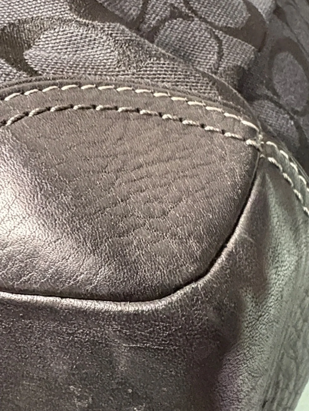 Coach Gallery Tote in Signature Canvas Brown Black Gold F79609 EUC - Picture 11 of 15